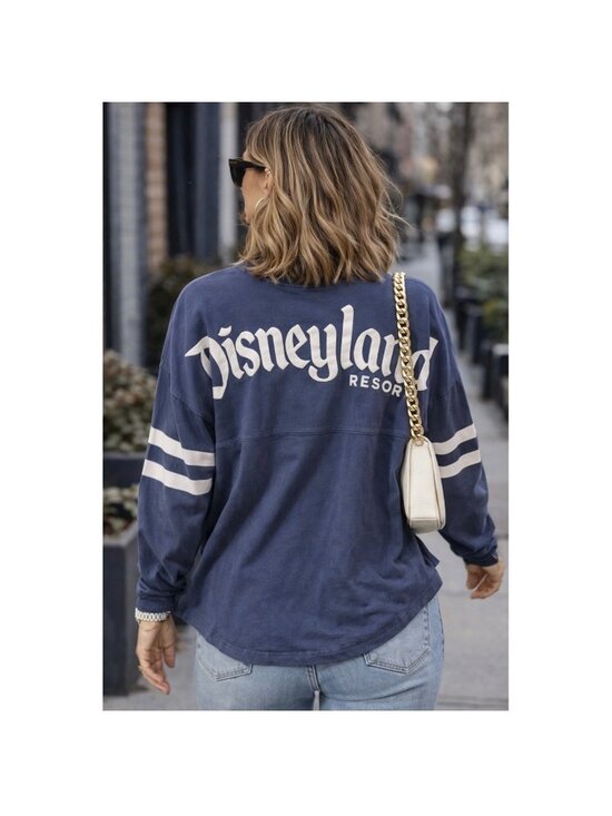 Disney Tops - Disney Parks Disneyland Resort Spirit Jersey Purple Blue Oversized Shirt Small.